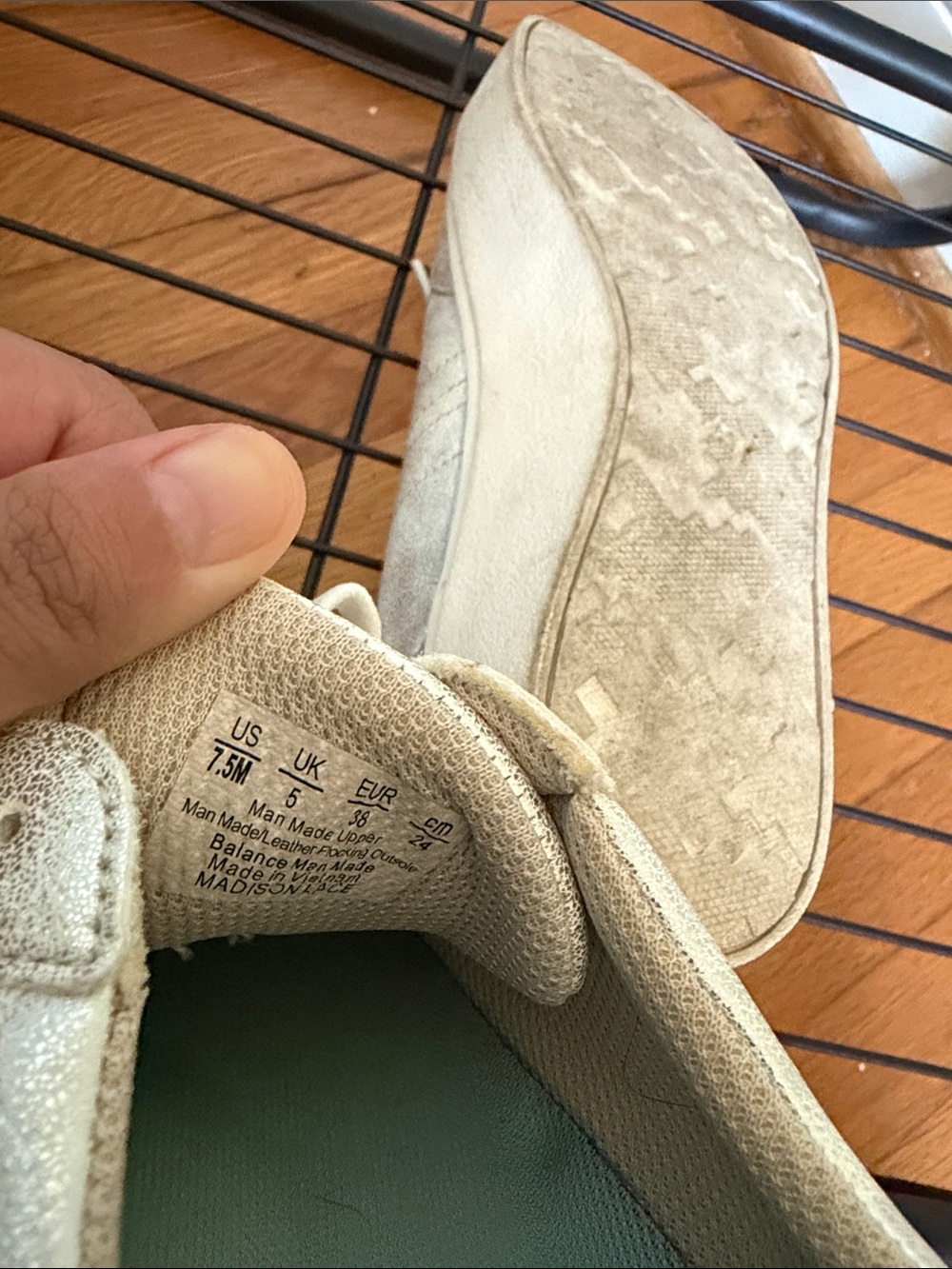 Dr. Scholl's Women's Cream and Metallic Lace-Up Casual Sneakers - Picture 5 of 5